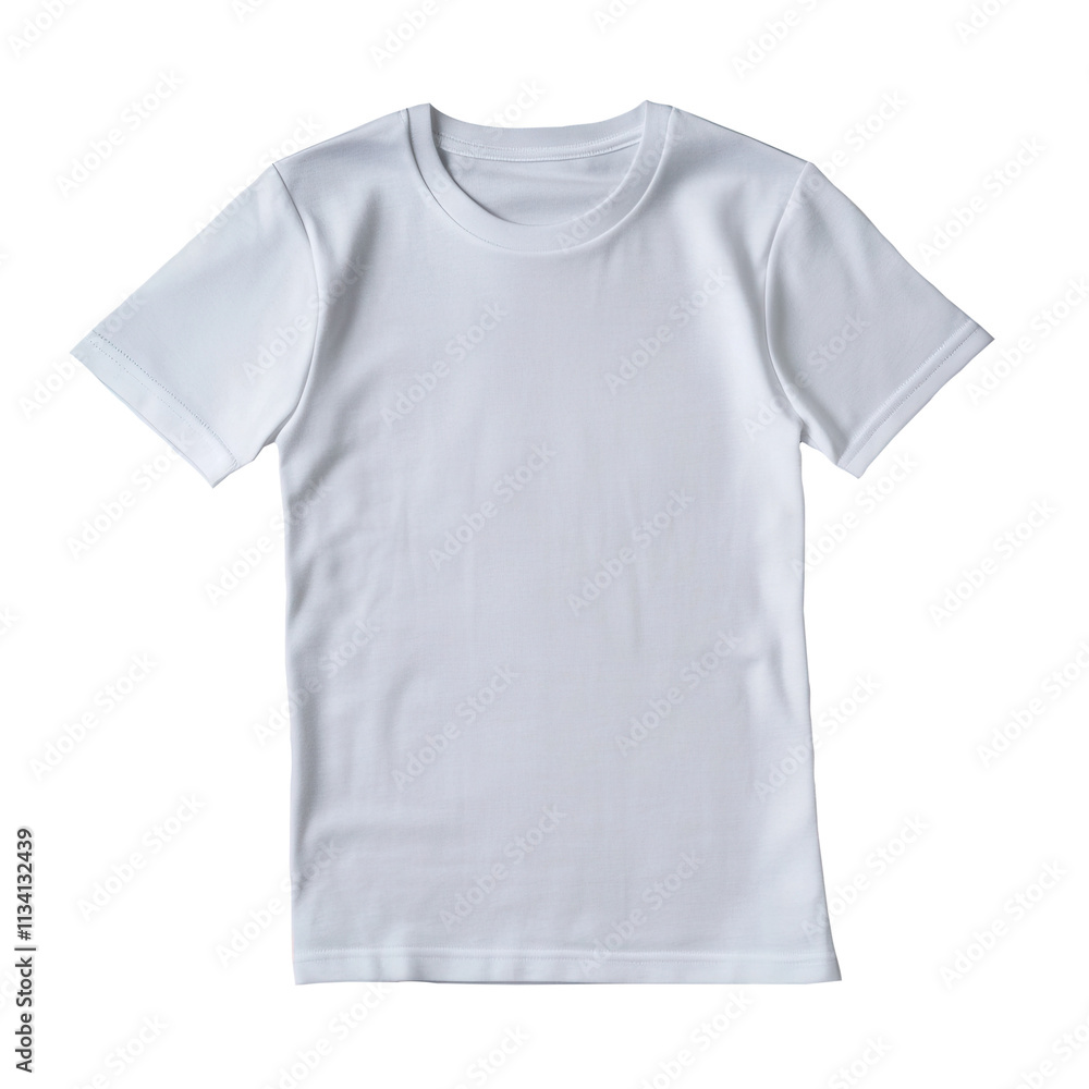 White Plain Clothes on Transparent Background White Plain Clothes on Transparent Background