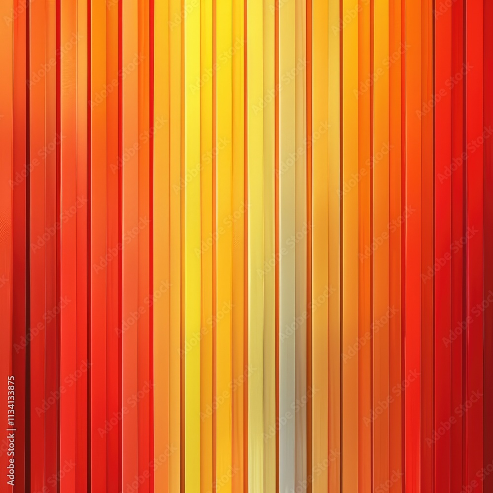 Obraz premium bold yellow orange red background 6 thick vertical stripes to use as background