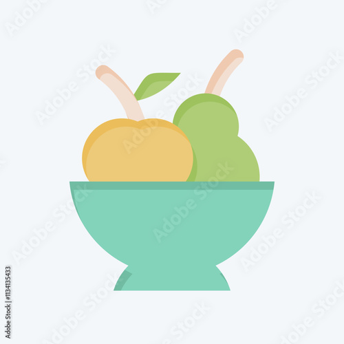 Icon Fruits. related to Fruits And Vegetables symbol. flat style. editable