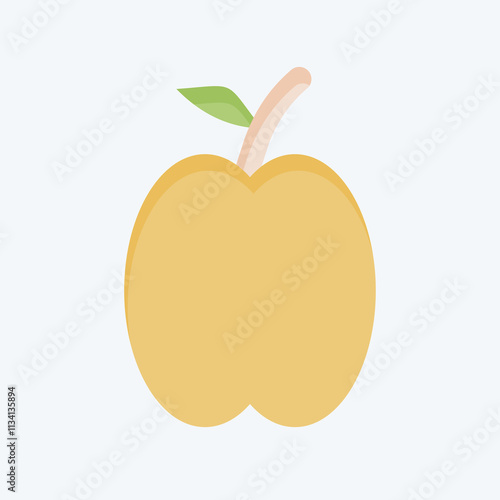 Icon Apricot. related to Fruits And Vegetables symbol. flat style. editable photo