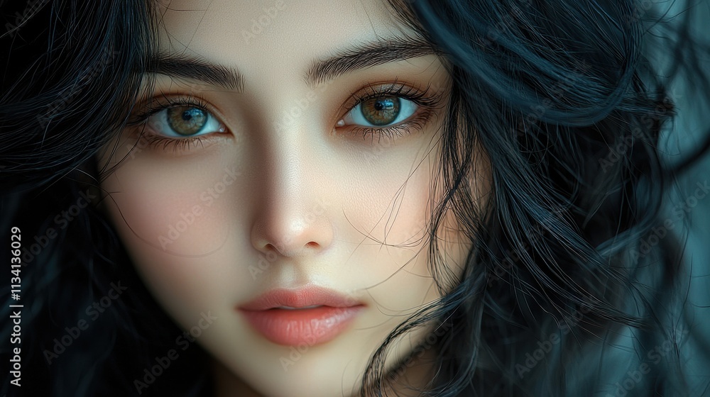 Fototapeta premium Portrait of a beautiful woman.