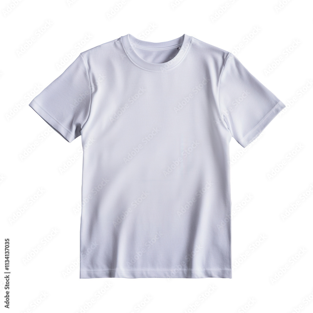 White Plain T-Shirt Isolated on Transparent Background White Plain T-Shirt Isolated on Transparent Background
