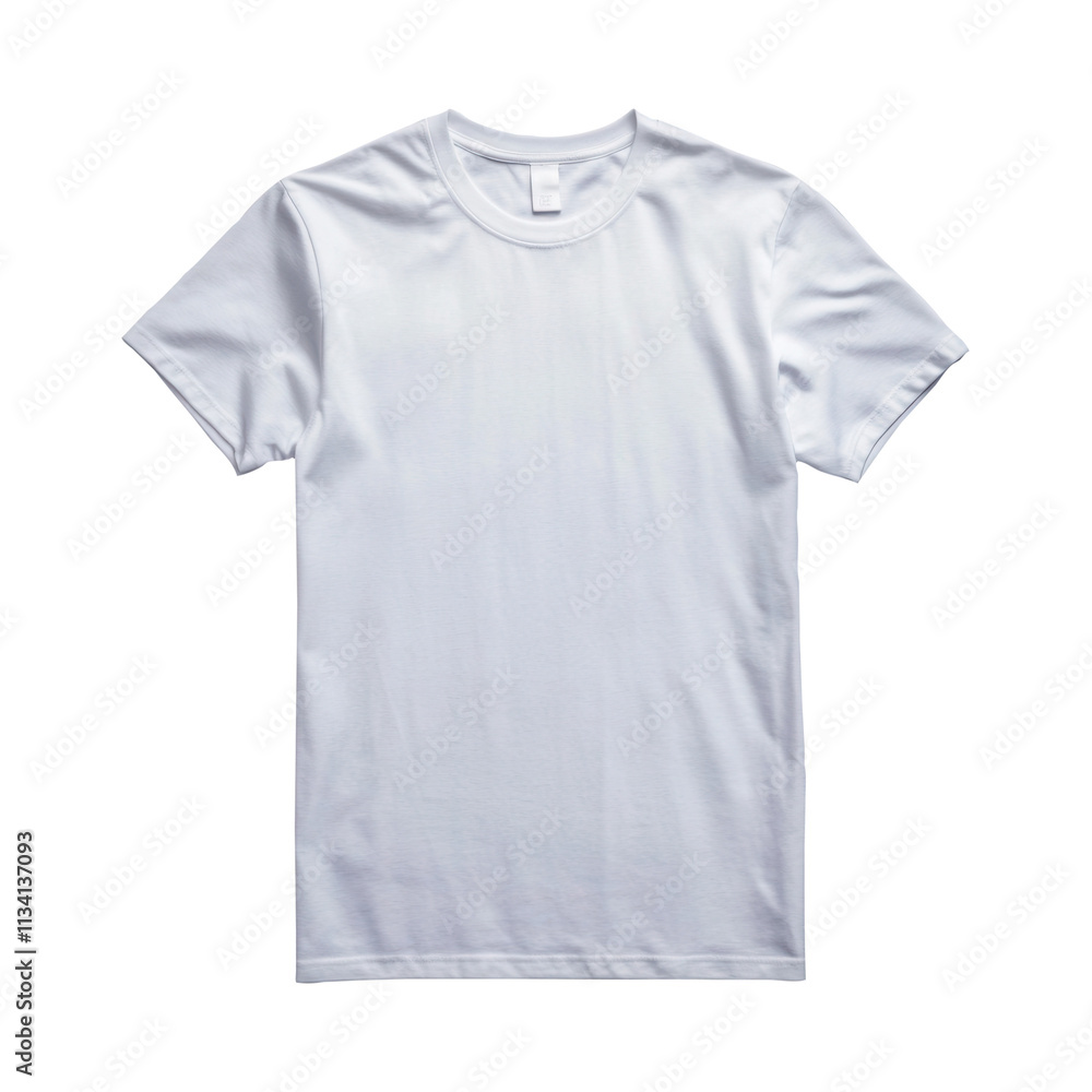 White Plain T-Shirt Isolated on Transparent Background White Plain T-Shirt Isolated on Transparent Background
