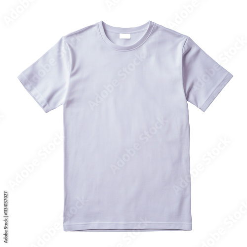 White Plain T-Shirt Isolated on Transparent Background