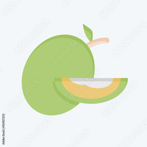 Icon Melon. related to Fruits And Vegetables symbol. flat style. editable