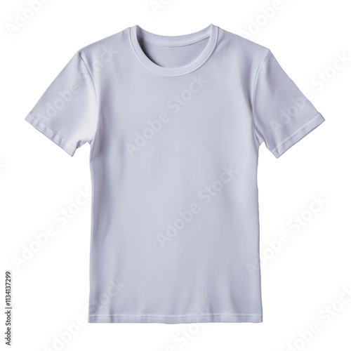 White Plain T-Shirt Isolated on Transparent Background