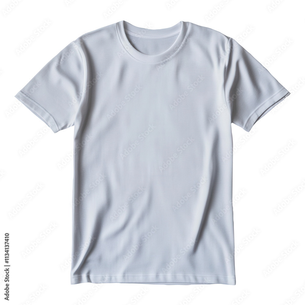 White Plain T-Shirt Isolated on Transparent Background White Plain T-Shirt Isolated on Transparent Background