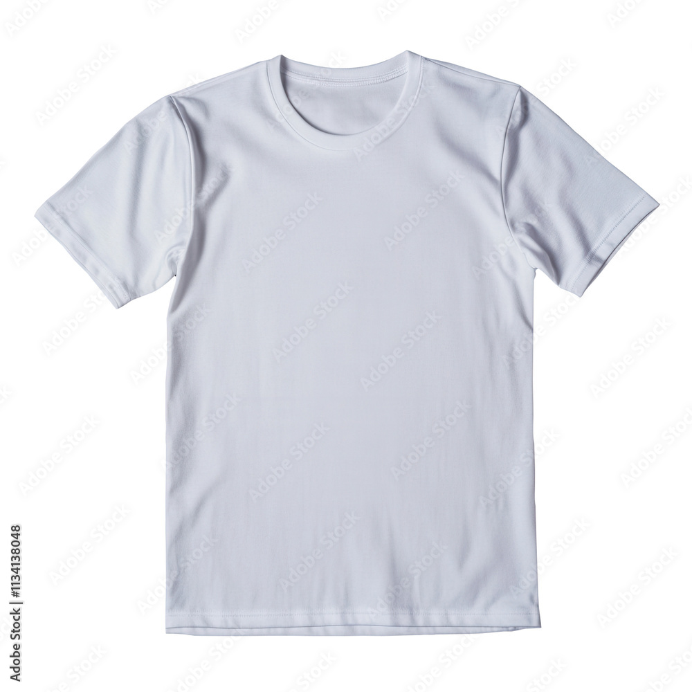 White Plain T-Shirt Isolated on Transparent Background White Plain T-Shirt Isolated on Transparent Background