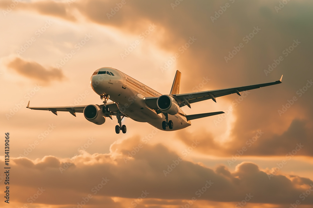 Airplane Landing at Sunset Airplane taking off from the airport during sunset
Airplane Landing at Sunset Airplane taking off from the airport during sunset