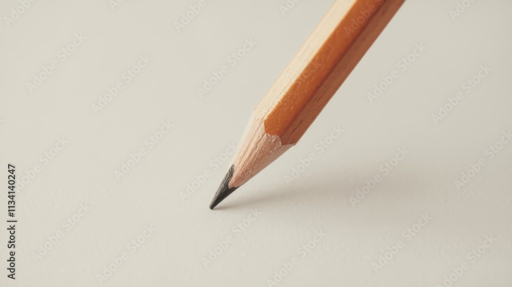 A pencil isolated on a clean white background, ideal for design projects and digital compositions A pencil isolated on a clean white background, ideal for design projects and digital compositions