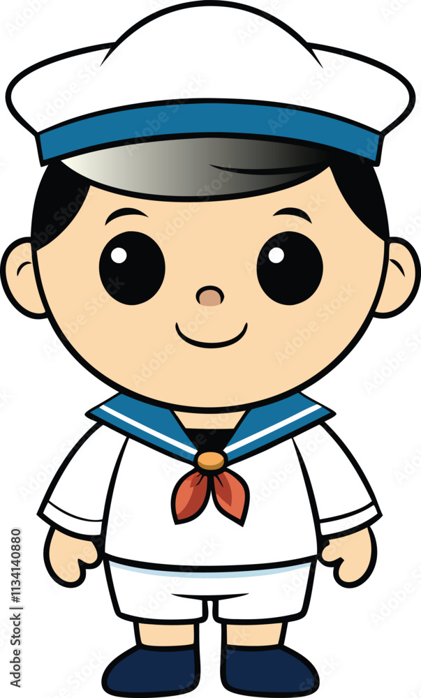Adorable Sailor Boy Cartoon Character Adorable Sailor Boy Cartoon Character