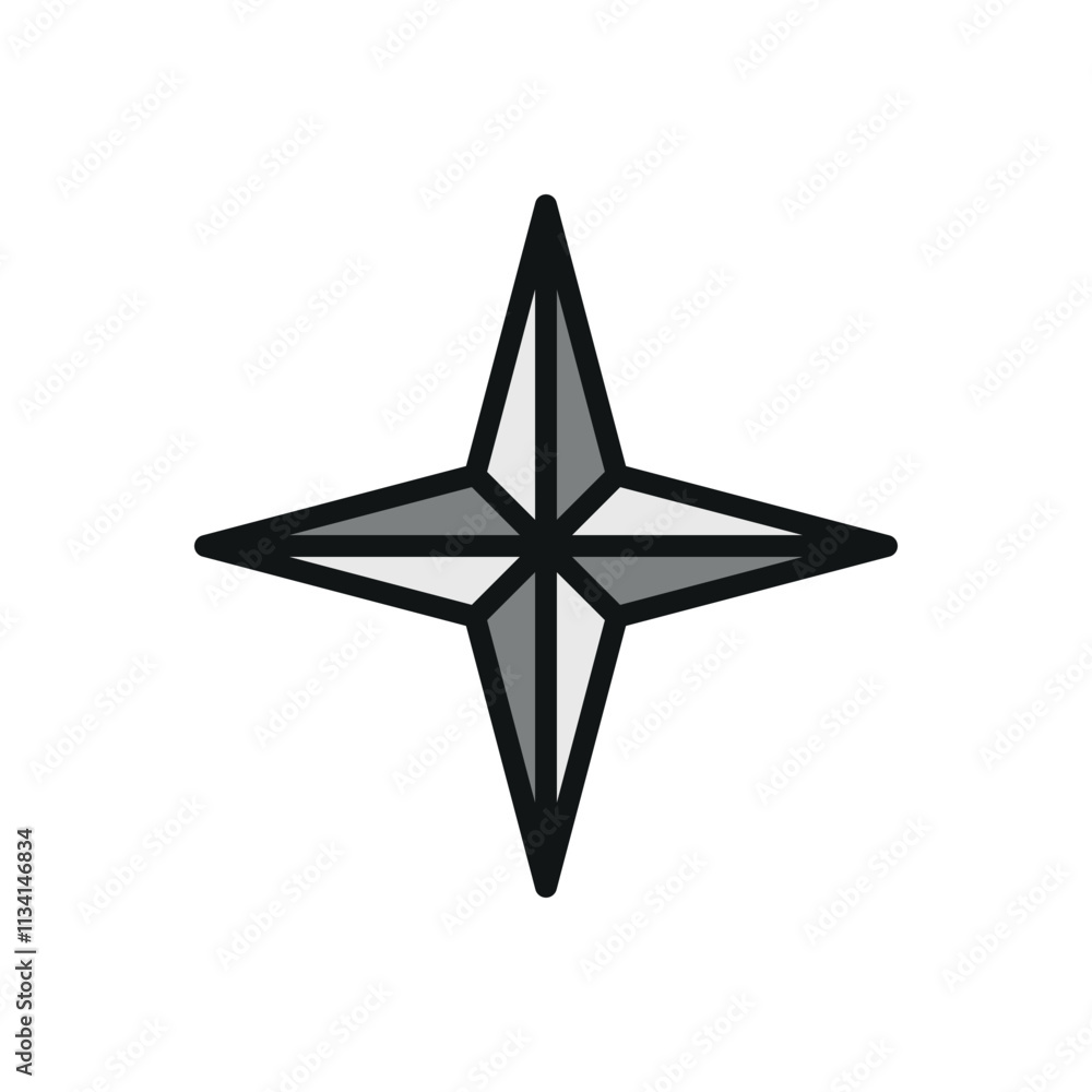 Obraz premium This compass icon features a modern and sleek design, making it ideal for navigation, travel, or exploration projects