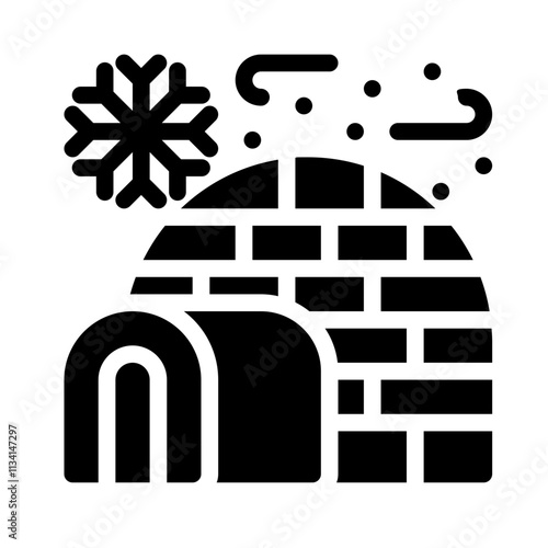 Icon Igloo Snow With Style Glyph