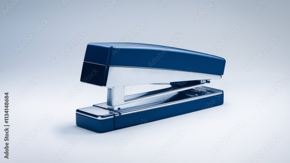 A stapler placed on a clean white background, ideal for graphic design and office-themed projects A stapler placed on a clean white background, ideal for graphic design and office-themed projects