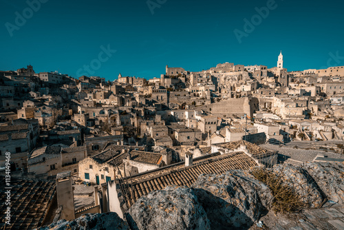 Cityscape of Matera, Basilikata, Italy. Building. Architecture. Historical.