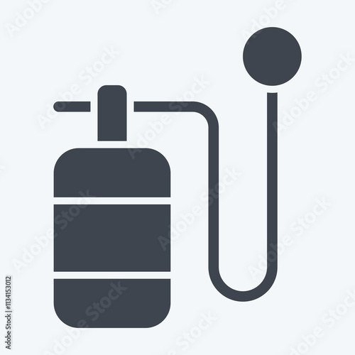 Icon Oxygen Bottle. related to Air symbol. glyph style. simple design editable