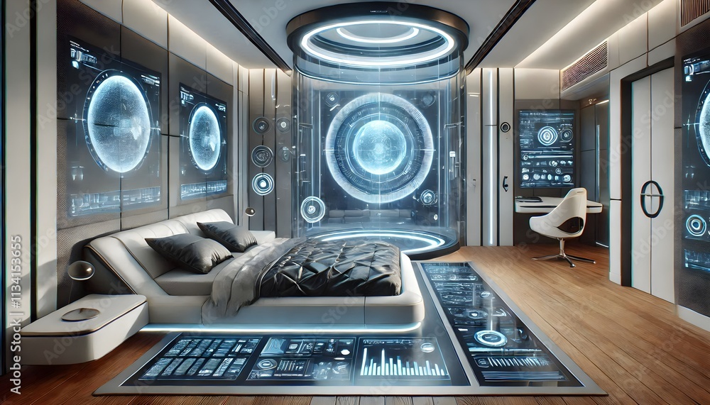 Fototapeta premium bedroom in future