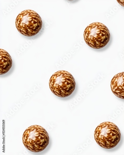 A pattern of round, textured objects resembling decorative candies.