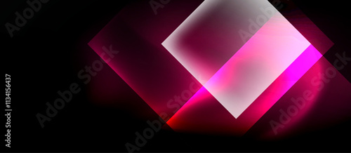 Dark neon colors with glass square shapes
