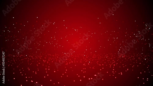 red small hart particle background.