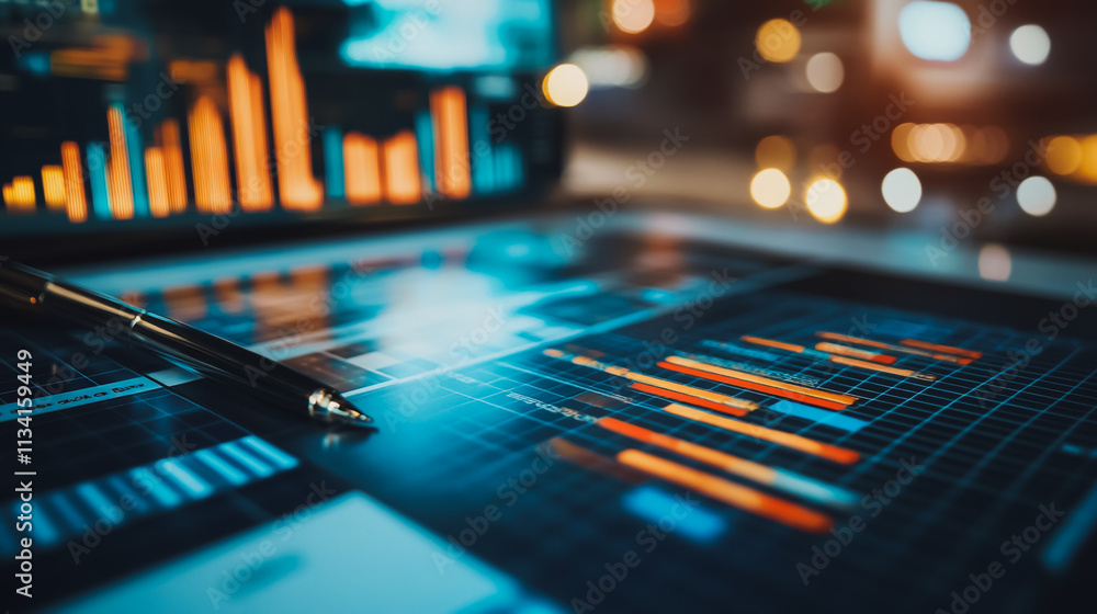Abstract business Financial charts show a significant increase in profits in the stock market.This is driven by higher interest rates and continued growth. In the innovation world network of financial Abstract business Financial charts show a significant increase in profits in the stock market.This is driven by higher interest rates and continued growth. In the innovation world network of financial