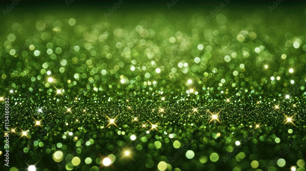 Shimmering Green Glitter Background with Sparkling Bokeh Effects in a Soft Focus Landscape Ideal for Party Decor, Holiday Crafts, and Creative Designs Shimmering Green Glitter Background with Sparkling Bokeh Effects in a Soft Focus Landscape Ideal for Party Decor, Holiday Crafts, and Creative Designs