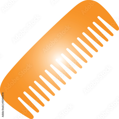 comb isolated on white background, hair icon set silhouette