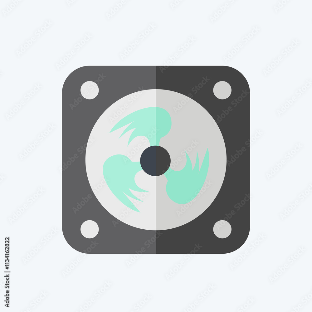 Icon Cooling Fan. related to Air symbol. flat style. simple design editable Icon Cooling Fan. related to Air symbol. flat style. simple design editable