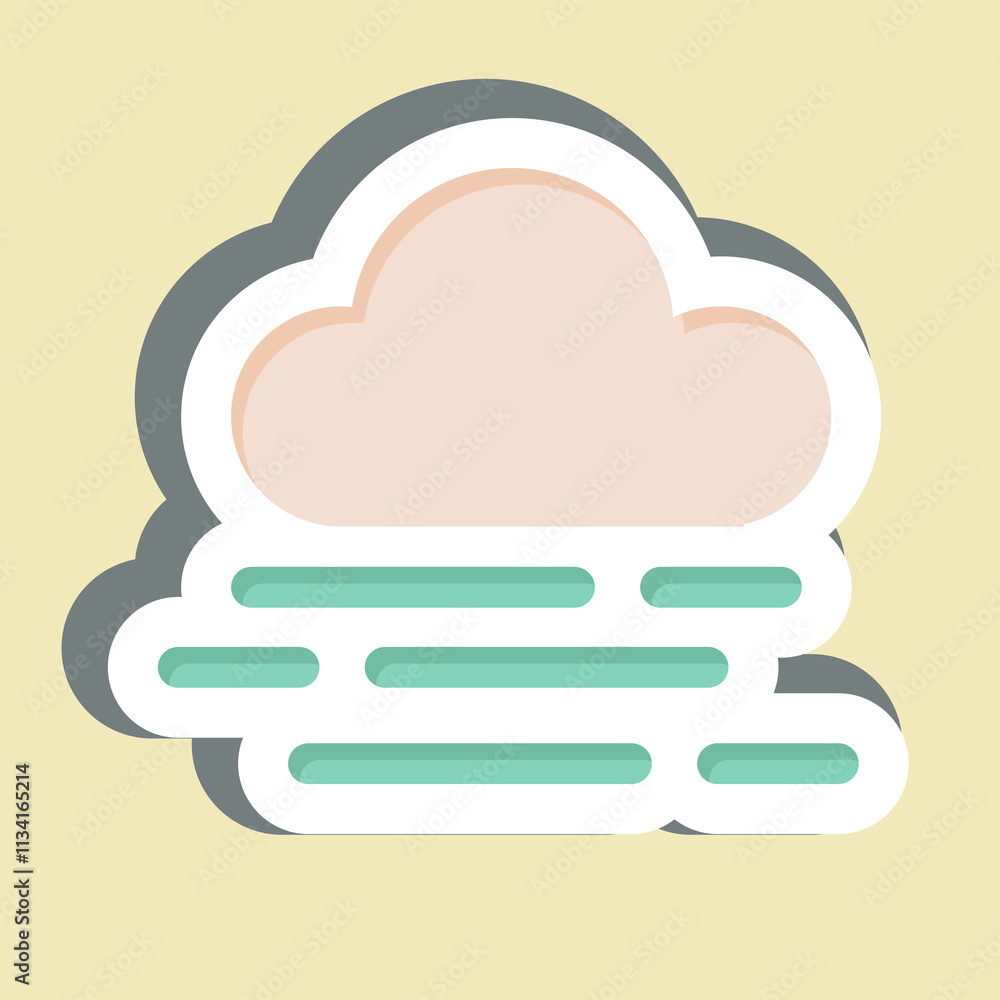 Sticker Smog. related to Air symbol. simple design editable Sticker Smog. related to Air symbol. simple design editable