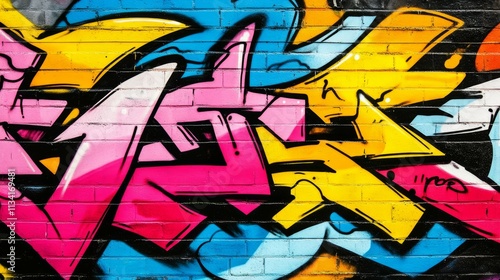 Wallpaper Mural Colorful Urban Graffiti Art on Wall Torontodigital.ca