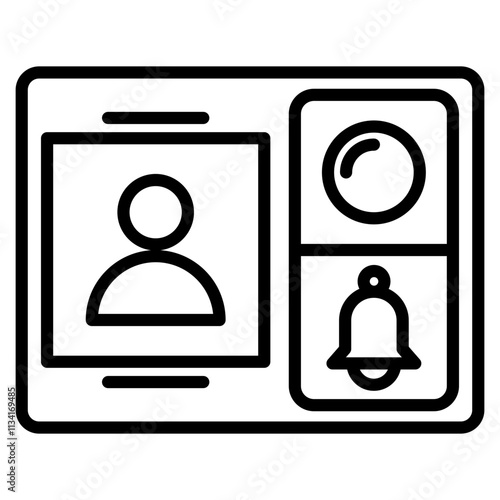 video bell single icon