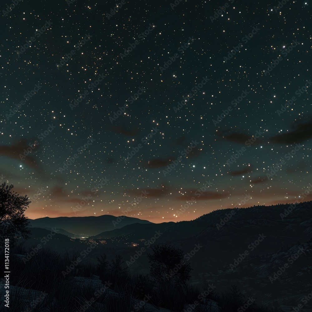 Fototapeta premium clean night hdri sky, stars, 8k, cinematic night sky