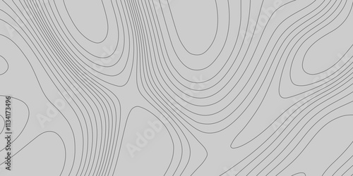 Topographic grey abstract high contour ultra map quality line background of the terrain map, contouring outline cartography texture geographic mountain abstract grid futuristic landscape background.