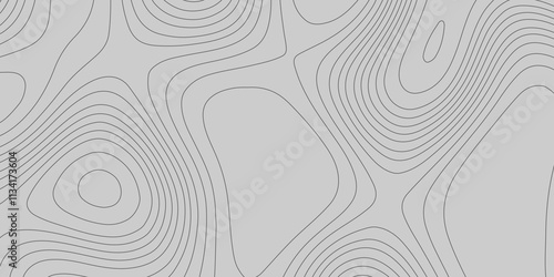 Topographic grey abstract high contour ultra map quality line background of the terrain map, contouring outline cartography texture geographic mountain abstract grid futuristic landscape background.