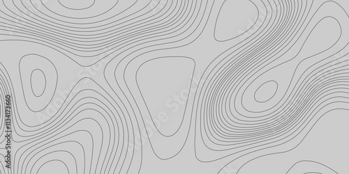 Topographic grey abstract high contour ultra map quality line background of the terrain map, contouring outline cartography texture geographic mountain abstract grid futuristic landscape background.