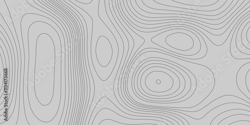 Topographic grey abstract high contour ultra map quality line background of the terrain map, contouring outline cartography texture geographic mountain abstract grid futuristic landscape background.