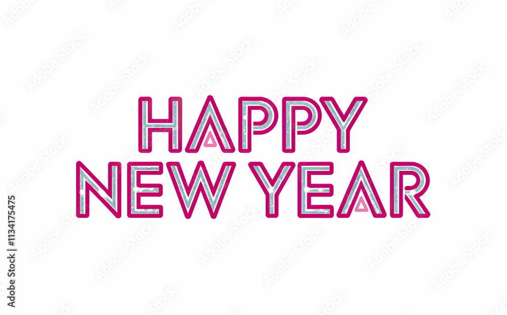 Happy New Year Words In Graphic Illustration (NYE) Happy New Year Words In Graphic Illustration (NYE)