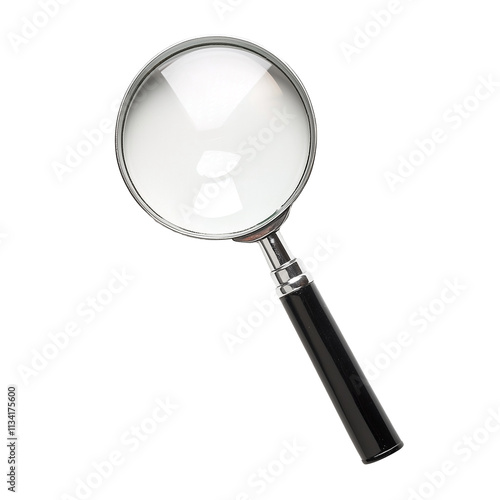 magnifying glass isolated on transparent background