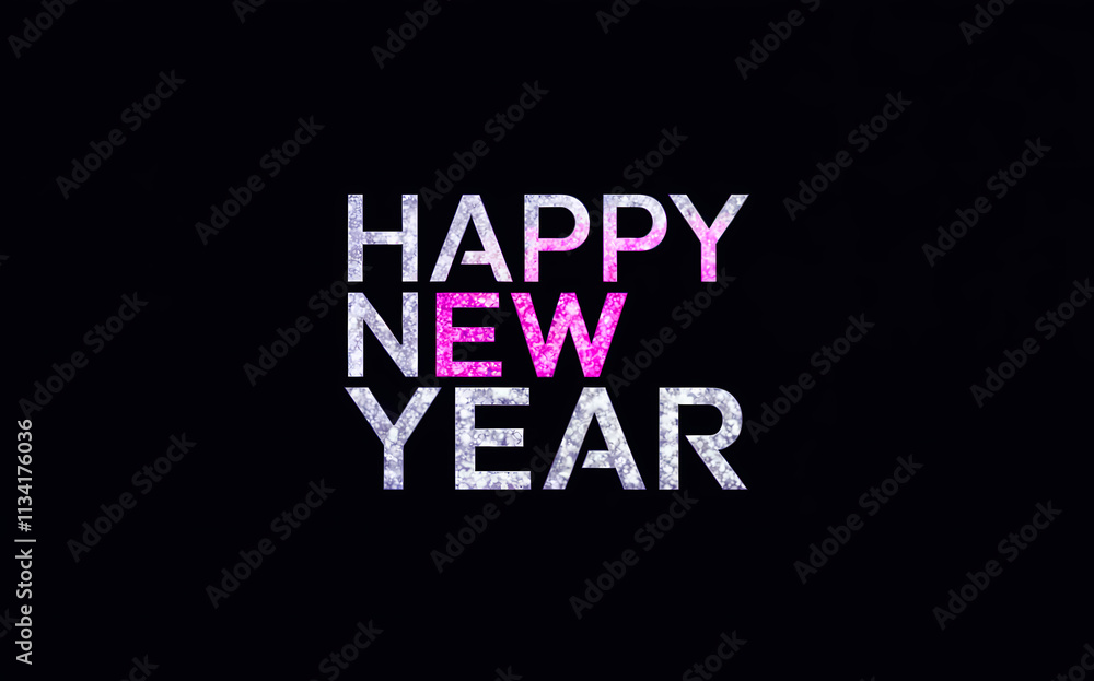 Happy New Year Words In Graphic Illustration (NYE) Happy New Year Words In Graphic Illustration (NYE)