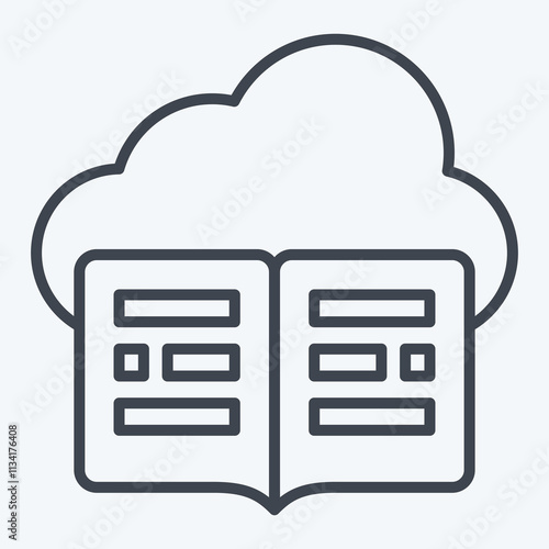 Icon Cloud Library. related to Dropshipping symbol. line style. design editable