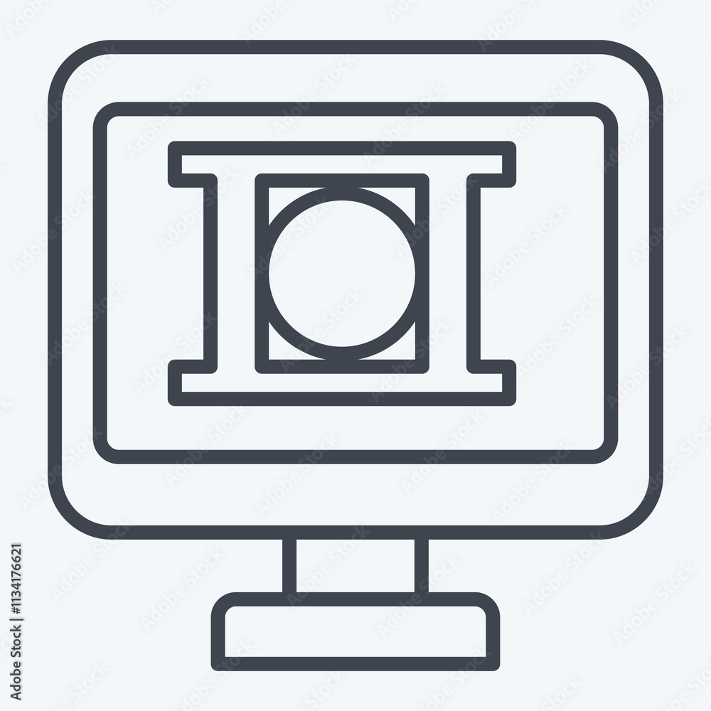 Icon Video Editing. related to Dropshipping symbol. line style. design editable Icon Video Editing. related to Dropshipping symbol. line style. design editable