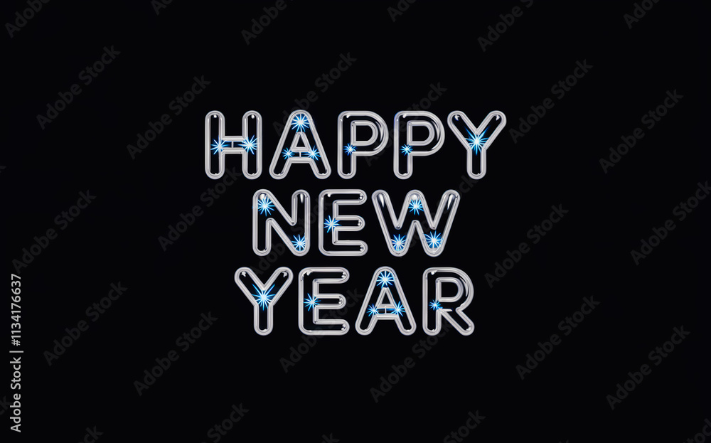 Happy New Year Words In Graphic Illustration (NYE) Happy New Year Words In Graphic Illustration (NYE)