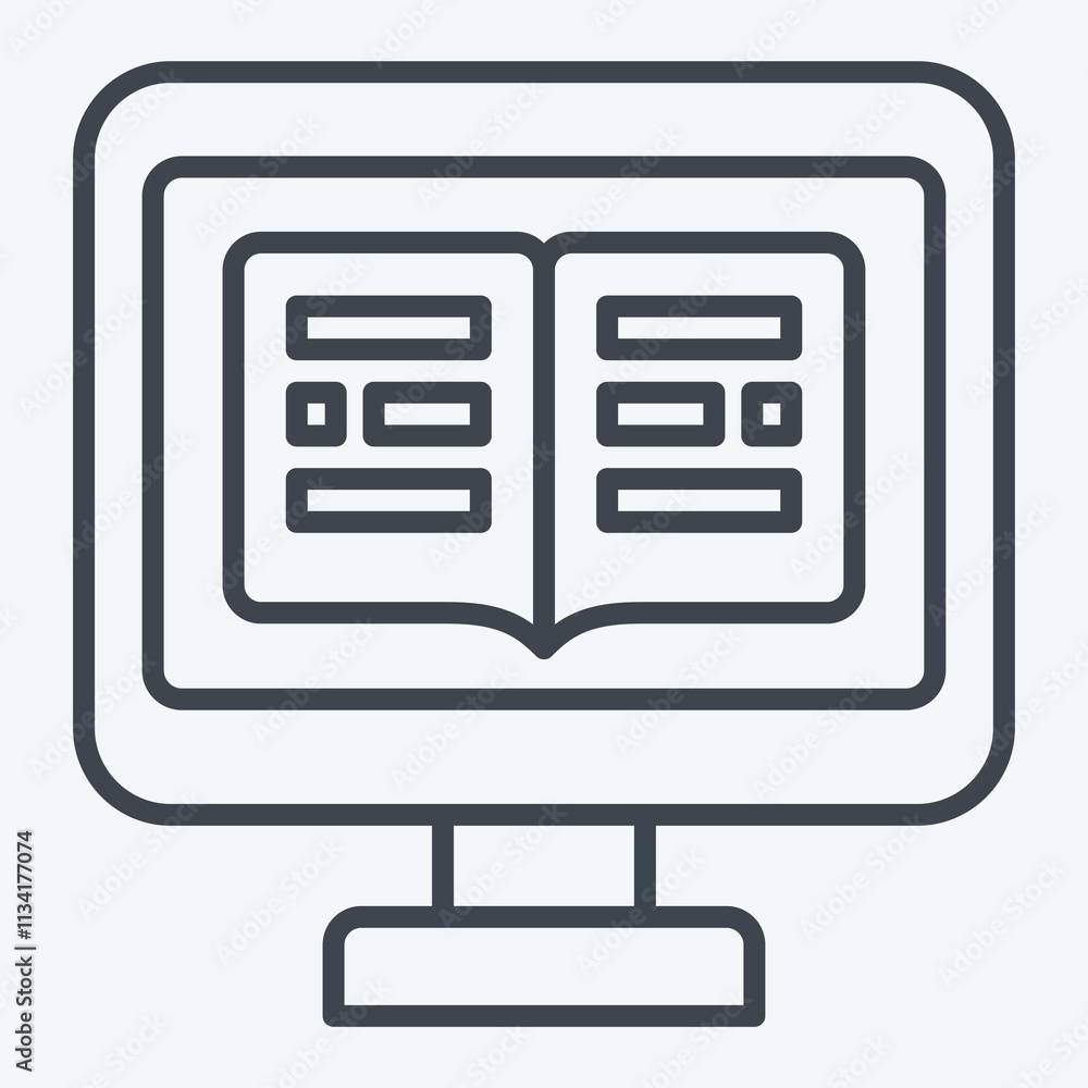 Icon Online Education. related to Dropshipping symbol. line style. design editable Icon Online Education. related to Dropshipping symbol. line style. design editable