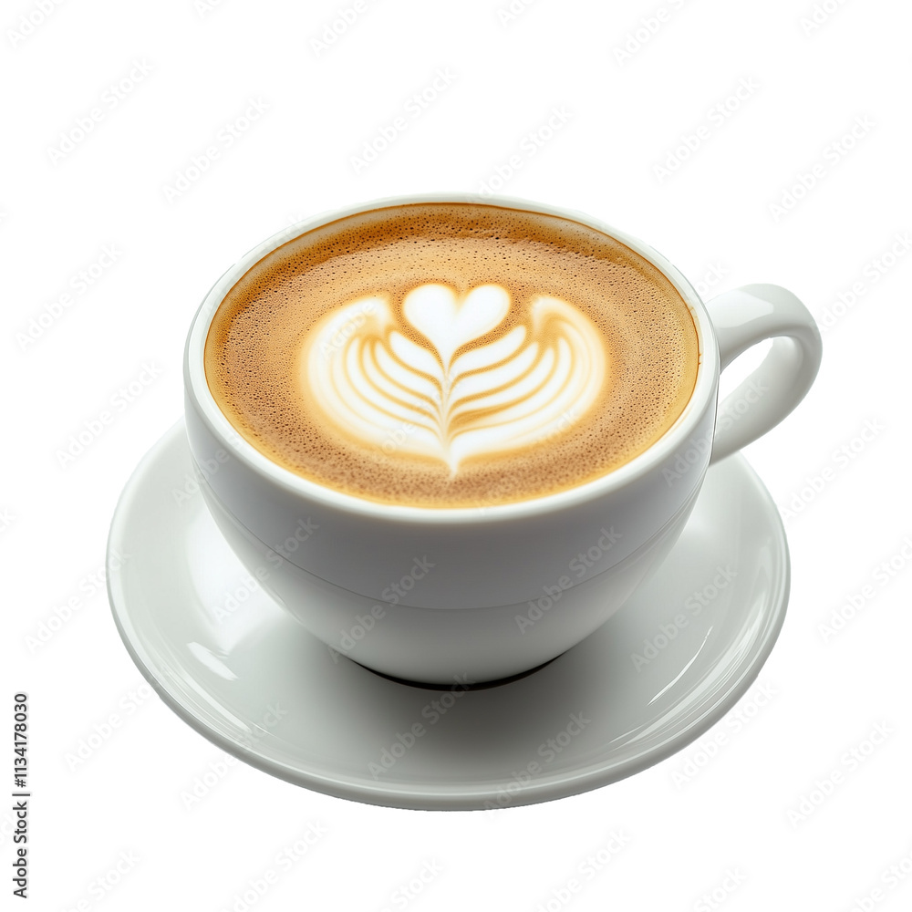 A cup of cappuccino isolated on white A cup of cappuccino isolated on white