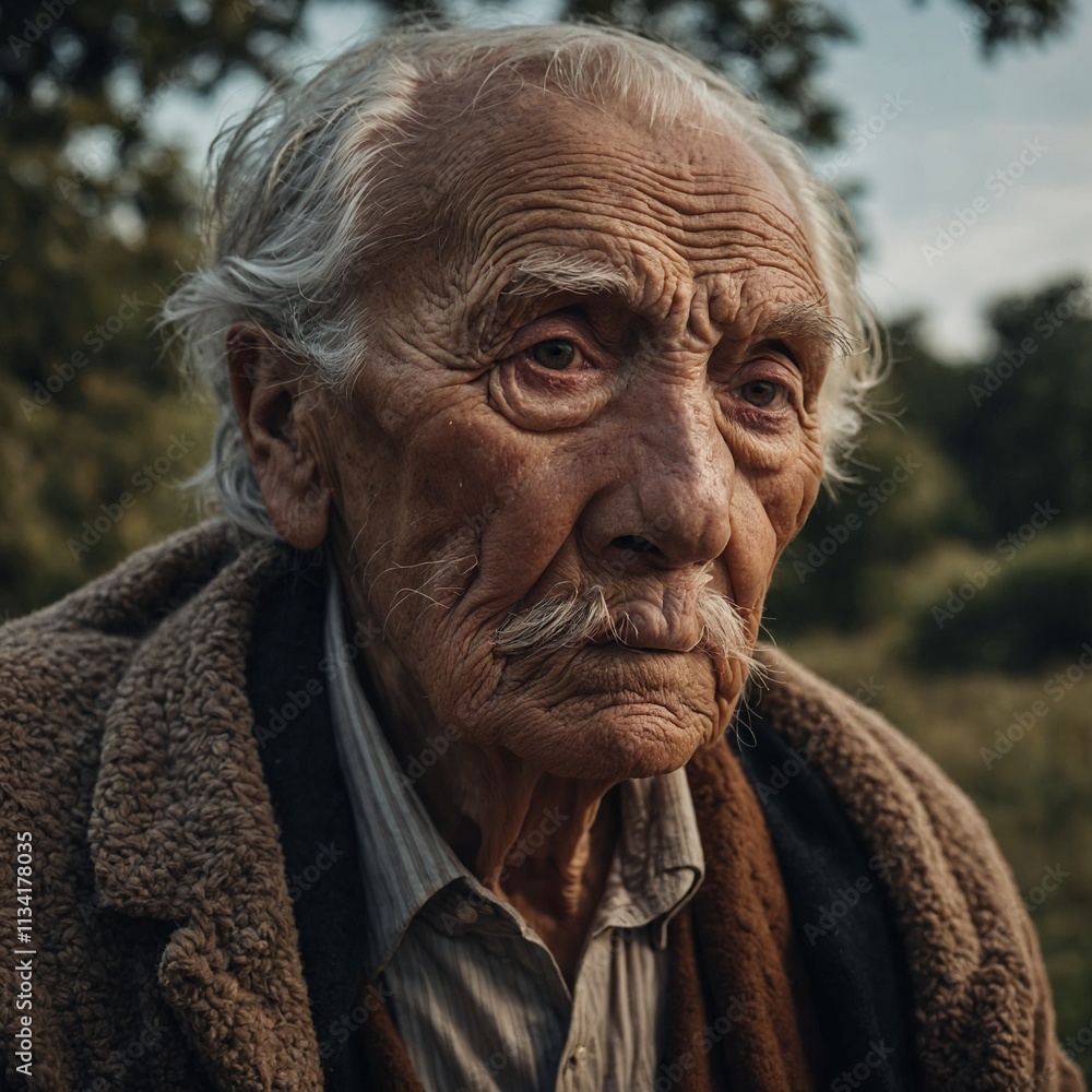 An elder with a story in their wrinkles. An elder with a story in their wrinkles.