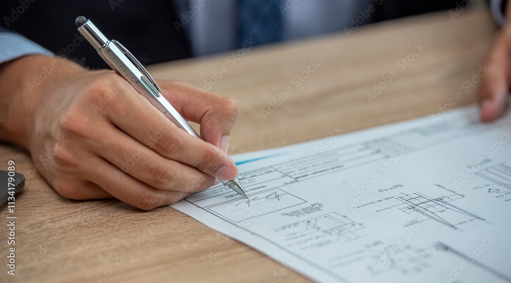 A businessman in a suit is signing a contract. A businessman in a suit is signing a contract.