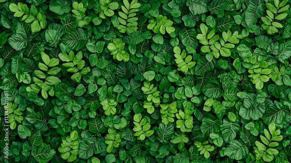 Obraz premium Eco-beauty of tropical rainforest aerial view of abundant green leaves and nature photography