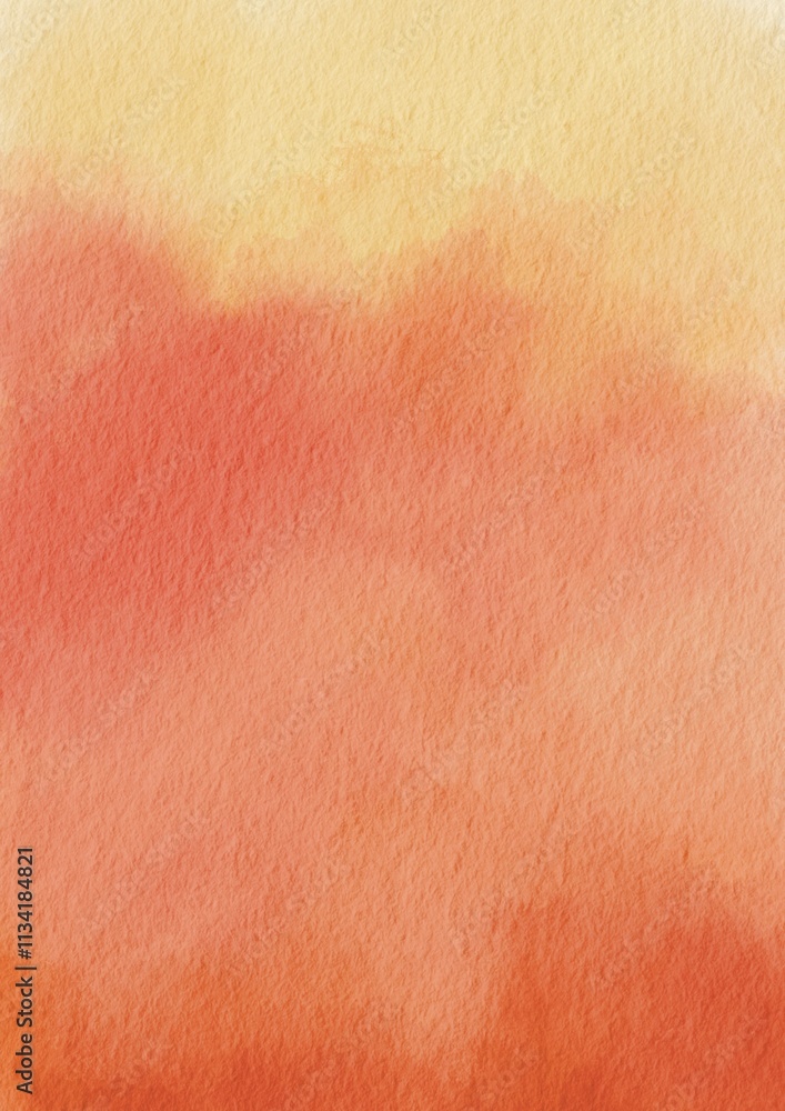 Fototapeta premium Yellow light and Autumn orange color grunge watercolor illustration background for decoration on autumn seasonal and Thanksgiving festival.