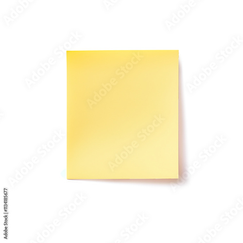 Yellow post it sticky note isolated on transparent background