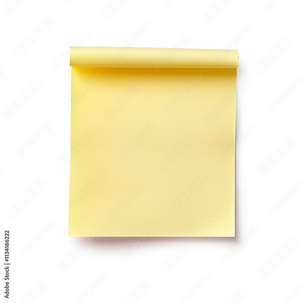 Yellow sticky note isolated on white background Yellow sticky note isolated on white background
